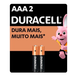 Pilha Duracell Alc Aaa 2un