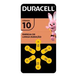 Pilha Duracell Auditiva 10 6un