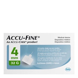 Agulha Accu Fine 4mm P/ Caneta Insulina C/100 Und