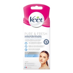Cera Fria Veet Facial Pele Del 16un