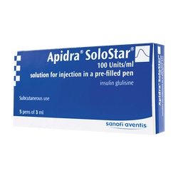 Apidra Solostar 100ui/ml Sol Inj 1carp X 3ml+sis Aplic