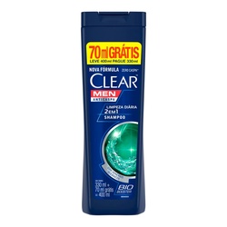Sh Clear Men 2em1 Limp Diaria Leve 400 Pague 300ml