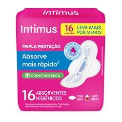 Abs Intimus Gel Tripla Protecao Abas Seca 16un