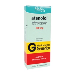 Atenolol 100mg C/30 Comp Med-generico