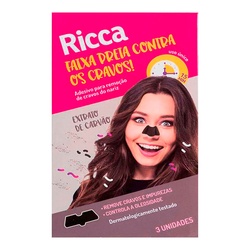 Fita Preta Remocao Cravo Nariz Ricca C/3