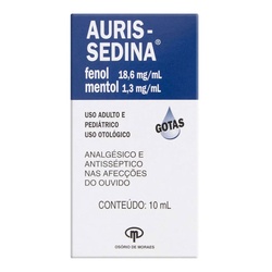 Auris-sedina 18,6+1,3mg Sol Oto Fr Gts 10ml