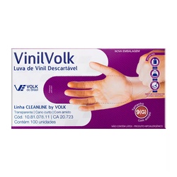 Luva Vinil Volk Descartavel G Com Amido - 48613