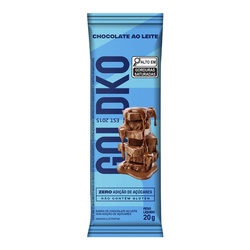Barra Choc Goldko Ao Leite Zero 20g